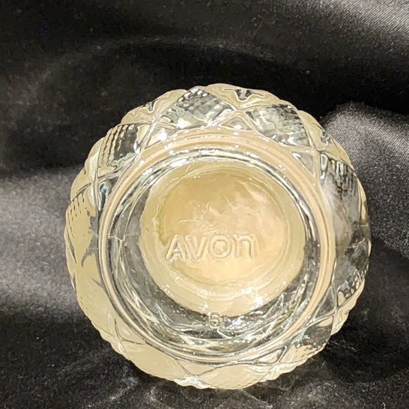Vintage Avon Vanity Glass Jar with Silver Tone Metal Lid - Picture 3 of 8
